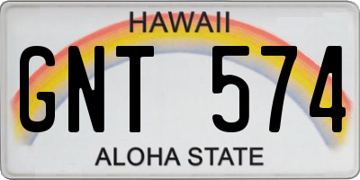 HI license plate GNT574