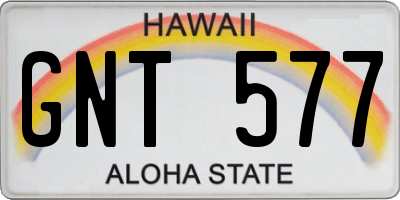 HI license plate GNT577
