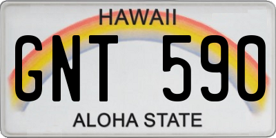 HI license plate GNT590