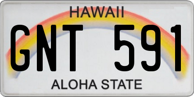 HI license plate GNT591