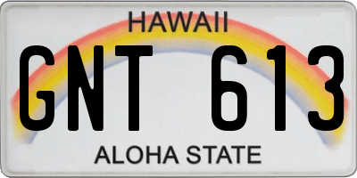 HI license plate GNT613