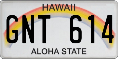 HI license plate GNT614
