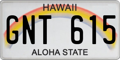 HI license plate GNT615