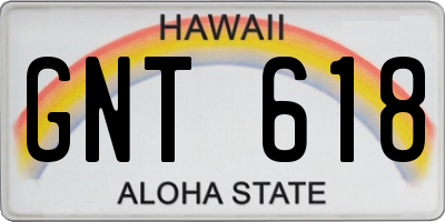 HI license plate GNT618