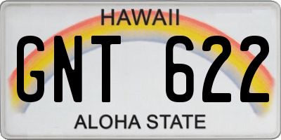 HI license plate GNT622