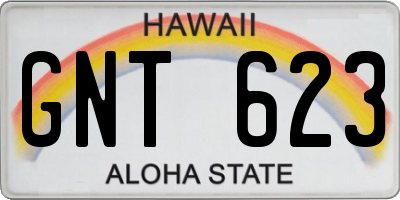 HI license plate GNT623
