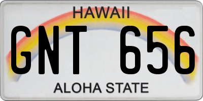HI license plate GNT656