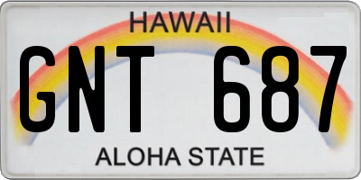 HI license plate GNT687