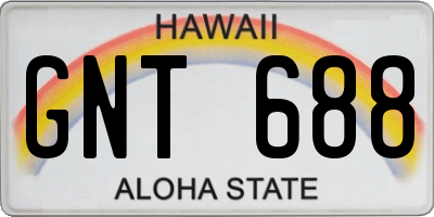 HI license plate GNT688
