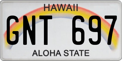 HI license plate GNT697