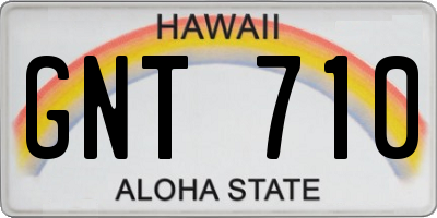 HI license plate GNT710
