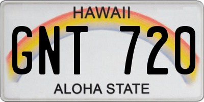 HI license plate GNT720