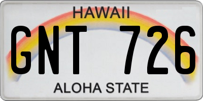 HI license plate GNT726
