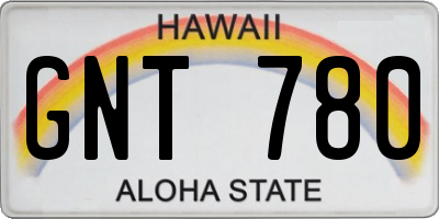 HI license plate GNT780