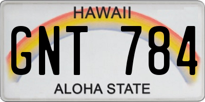 HI license plate GNT784