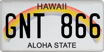 HI license plate GNT866