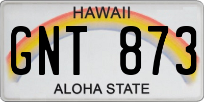 HI license plate GNT873