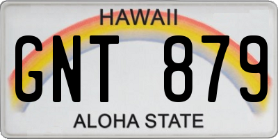 HI license plate GNT879
