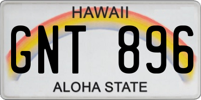 HI license plate GNT896