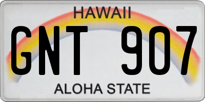 HI license plate GNT907