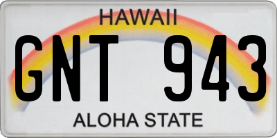 HI license plate GNT943
