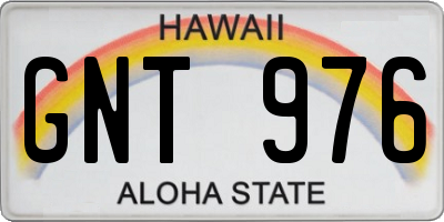 HI license plate GNT976