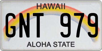 HI license plate GNT979