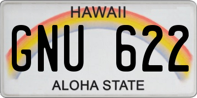 HI license plate GNU622