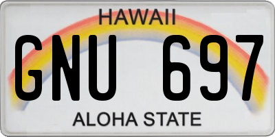 HI license plate GNU697