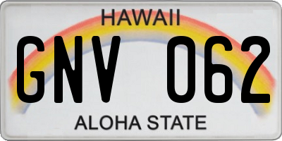 HI license plate GNV062