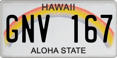 HI license plate GNV167