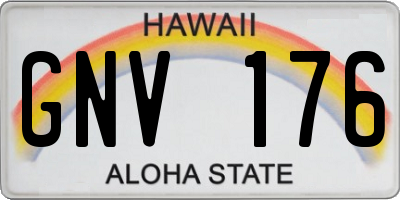 HI license plate GNV176