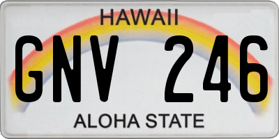 HI license plate GNV246