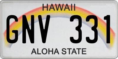 HI license plate GNV331