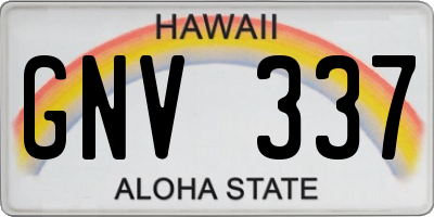 HI license plate GNV337