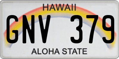 HI license plate GNV379
