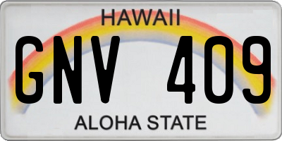 HI license plate GNV409