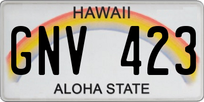 HI license plate GNV423