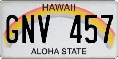 HI license plate GNV457