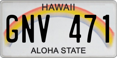 HI license plate GNV471