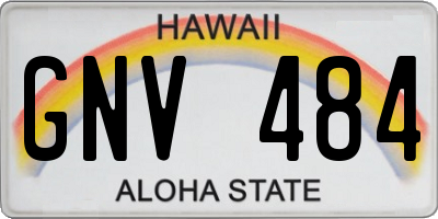 HI license plate GNV484