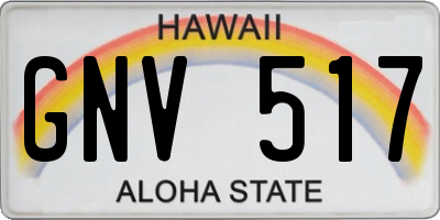 HI license plate GNV517
