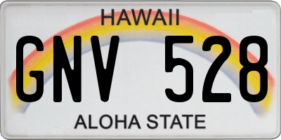 HI license plate GNV528