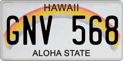 HI license plate GNV568