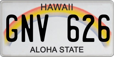HI license plate GNV626