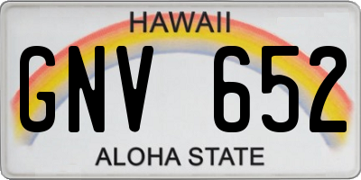 HI license plate GNV652