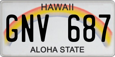 HI license plate GNV687