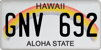 HI license plate GNV692