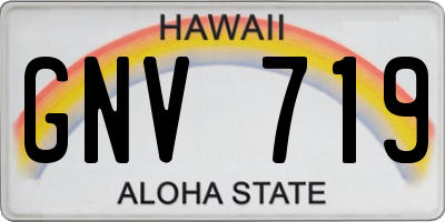 HI license plate GNV719