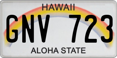 HI license plate GNV723